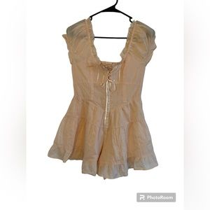 Urban Outfitters Cream Jumpsuit